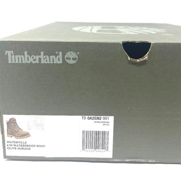 Timberland Women Size TB 0A2GN2 901 WETERVILLE 6 In Waterproof Boot Olive Nubuck - Picture 8 of 9